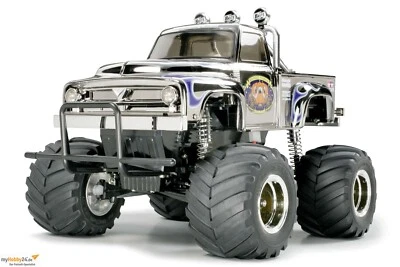 Tamiya 1:12 RC Midnight Pumpkin Metallic/Chrome Monster 2WD Bausatz 58365 Regler - Bild 1 von 4