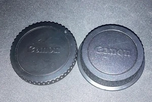 Body & Rear Lens Cap For Canon Rebel XTi XSi EOS 20D 5D Dust Safety Back Cover - Picture 1 of 2