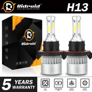 H13 9008 LED Headlight bulbs Hi/Lo Beam 2000W 6500K For Ford F-150 F-250 F-350 - Picture 1 of 11