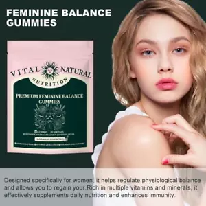 60Pcs Vital Source Feminine Balance Gummies,Support Women's Health&Wellness. New - Picture 1 of 10