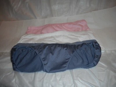 3 Hanes Mujer Panty VENDIDO JUNTOSbrief y Bikini Rosa, Gris, Blanco TALLA 10/3X Foto 1 de 4