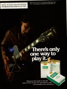 1984 Vintage Print Ad Kool There's only one way to play it Guitar Player Music - Bild 1 von 2