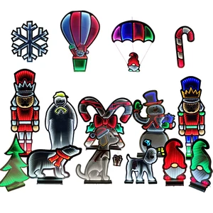 Choice of 32 Designs of LED Light Up Christmas Infinity Light Decorations - Picture 1 of 32