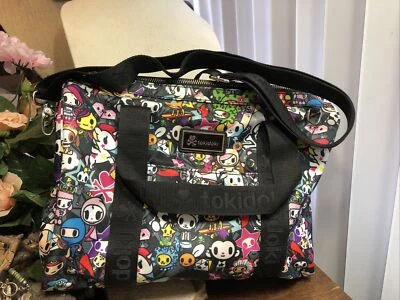 Tokidoki Shoulder Classico Bowler Black Strap Bag  13" x 9 1/2" - Image 1 of 4