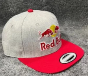Red Bull Baseball Cap Red Brim Men's Outdoor Sports Hat Gray Adjustable - Picture 1 of 1