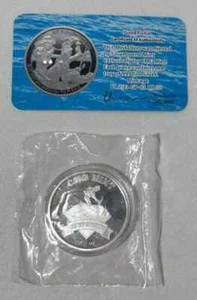 CMG Mint 1 Oz .999 Silver Art Round Limited Mintage Fishing With COA - Picture 1 of 2
