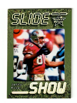 1999 Donruss Jerry Rice Rookies & Stars Slide Show Green #SS-44 /50 49ers GOAT - Image 1 of 4