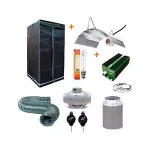 Kit HPS completo di coltivo Growbox Dark Box 80 + Luce / Estrattore (250W) - Foto 1 di 9