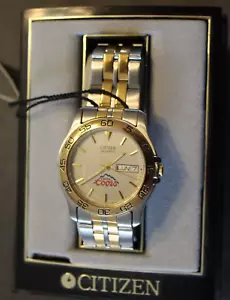 1980s Coors CITIZEN Man's Wristwatch Bought at Brewery Never Worn New Battery - Picture 1 of 15