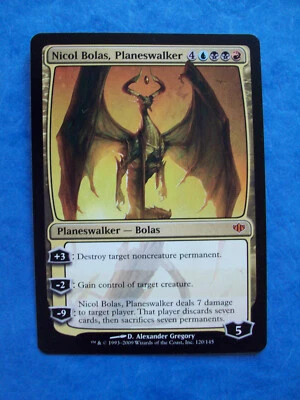 MTG Magic the Gathering NICOL BOLAS, PLANESWALKER CONFLUX NM ACTUAL PICTURES - Image 1 of 2