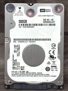 Western Digital AV-25 WD500LUCT 500GB SATA II 2.5" Internal Hard Disk Drive - Photo 1/4