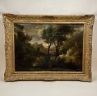 tableau ancien huile paysage époque XVIIIÈME