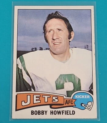 1975 Topps #232 Bobby Howfield New York Jets FOOTBALL Card J8 - Image 1 of 2
