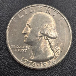 1776-1976 D US Bicentennial Quarter - Moneta rara da collezione D Mint Mark - Foto 1 di 10