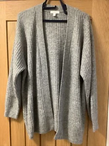 H&M Oversized Cardigan Light Grey Size M - Picture 1 of 7