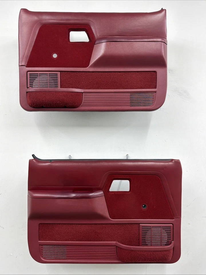 1989-1992 Ford Bronco II/Ranger Manual Door Panels OEM Red - Image 1 of 4