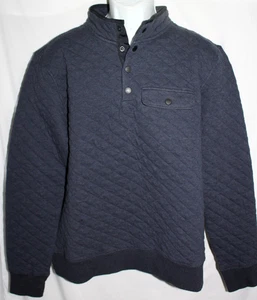 Faherty Hombre Azul Acolchado 1/4 Presión Pullover Polar Sudadera Informal Talla Grande - Imagen 1 de 4