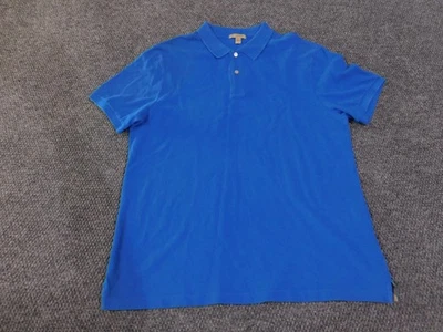 Burberry Brit Polo Shirt Mens 2XL Blue Embroidered Knight Logo Short Sleeve - Image 1 of 4