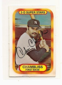 Chris Chambliss 1977 Kellogg's 3-D Super Stars #52 Stained New York Yankees - Bild 1 von 2