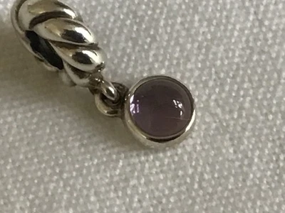 Orig. Pandora Anhänger + lila Stein,Silber,ungetragen, selten - Bild 1 von 3