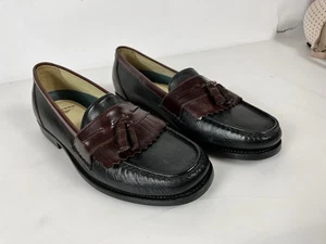 Docker’s Mens Size 12 M Black/ Burgundy Leather Slip on Loafer Shoes -862 - Picture 1 of 7