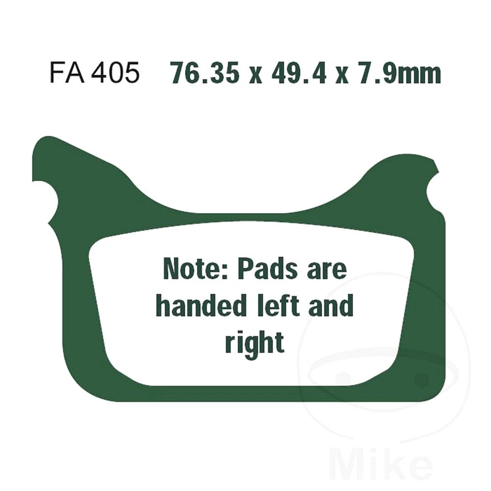 EBC Brake Pads Sintered EPFA405HH Fits Aprilia SXV 450 2006-2013 — 第 1/1 张图片