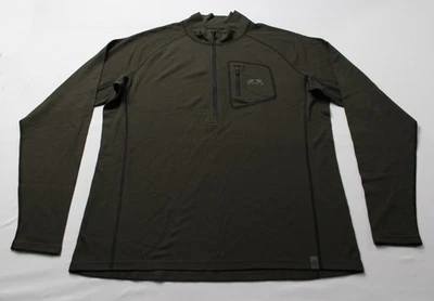Kuiu Men's Pro Merino Wool 200 Zip-T Pullover Hunting Shirt NC3 Loden Large NWT - Image 1 of 3