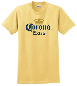 Camiseta Corona Beer. 100 % algodón. S,M,L,XL,XXL,XXXL. Ceniza, caqui, blanco, amarillo. - Imagen 1 de 5
