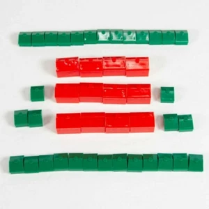 Monopoly Houses 32 Hotels 12 Replacement Game Pieces Red Green Plastic - Picture 1 of 4