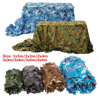 Camouflage Netting Hunting Camping Sun Shelter Garden Yard Sunshade Net Outdoor - Image 1 of 4