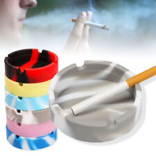 Home Garden Rubber Silica Gel Smoke Cup Ashtray Tray Holder Circular Ashtray
