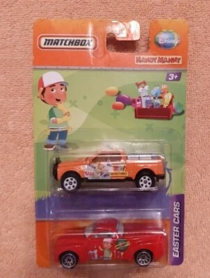 Matchbox Disney Handy Manny Easter Cars NIB 2 Pack 2009 Die Cast Car RARE HTF - Image 1 of 2
