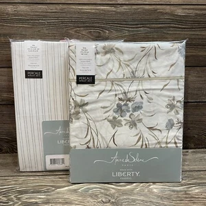 Anne De Solene Joli Jour King Flat & Fitted Sheet 100% Cotton Liberty Fabric NWT - Picture 1 of 7