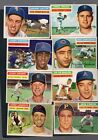 VINTAGE 1956 TOPPS 8 DIFFERENT FRIEND LOLLAR TRUCKS   Baseball Card Lot LOOK!!