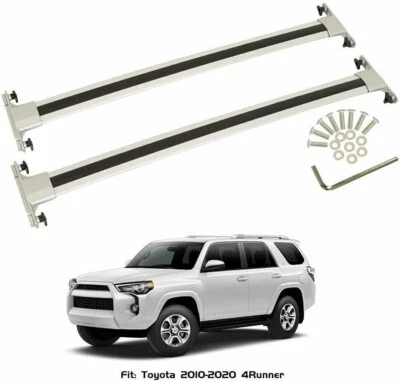 Barra transversal de 2 piezas para Toyota 4Runner 2010-2021 barra de carga de equipaje de riel de techo Foto 1 de 4