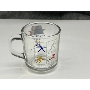 Vintage 1984 McDonalds LA Olympics Glass Coffee Mug Cup - Picture 1 of 5
