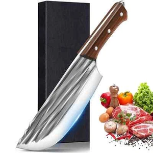 Meat Cleaver Knife Kitchen Forged Chef Knife Sharp Butcher Slicing Boning Knife - Picture 1 of 9