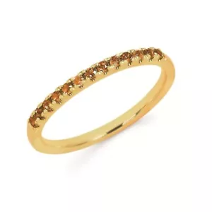 Citrine Stackable Birthstone Band In 14K Gold (November) - Picture 1 of 1