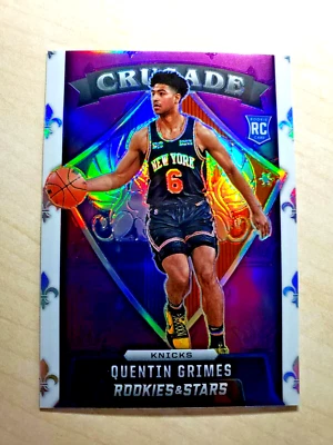 2021/22 CHRONICLES ROOKIE AND STARS CRUSADE QUENTIN GRIMES PURPLE PRIZM RC /49 - Image 1 of 4