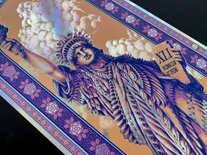 Bioworkz Dave Matthew Band Liberty MSG Artist Foil S/N #/75 Gig Art Print Poster - Picture 1 of 12