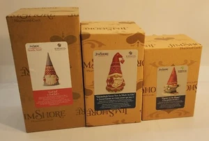 Jim Shore Heartwood Creek Wichtel 3 Stück auf der Piste Gott Jul rote Herzen - Bild 1 von 2