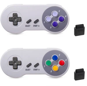 1x/ 2x 2.4G SNES Controller Wireless Gamepad for SNES SFC Console Plug & Play - Picture 1 of 26