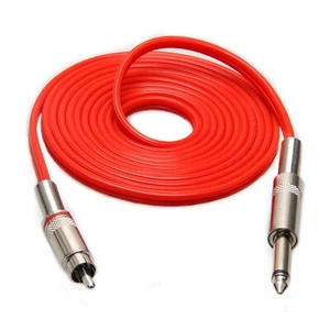 Nuevo cable RCA de fuente de alimentación de silicona suave rojo de 2,4 M 8 pies para máquina de tatuaje - Imagen 1 de 6