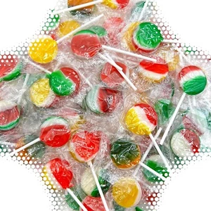 Fruit Lollipops | 1 Pound Bag, 40 Count | Flat Lollipops - Picture 1 of 7