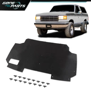 Hood Insulation Pad With Clips Fit For 1987-1991 Ford F-150 F250 F350 Bronco - Picture 1 of 12