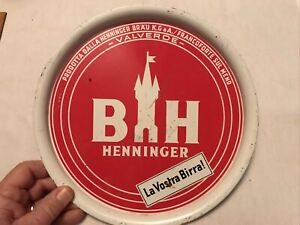 New ListingB H Henninger Beer Vintage Tin Tray