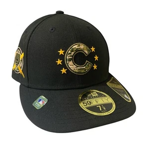 Chicago Cubs New Era Armed Forces Day Low Profile Black 59FIFTY Hat Size 7 1/8 - Picture 1 of 8
