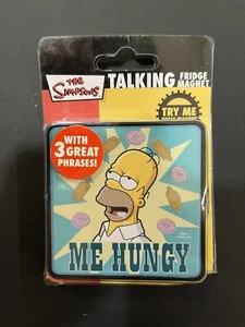 The Simpsons Talking Fridge Magnet “Me Hungy” 3 Phrases Working and Sealed - Picture 1 of 2
