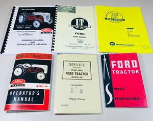 Lot 6 Ford 8N Tractor Manuals Shop Operators Parts Catalog Service Repair Owner - Picture 1 of 12