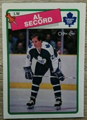 1988 89 OPC AL SECORD  TORONTO MAPLE LEAFS chicago blackhawks BOSTON BRUINS - Image 1 of 2
